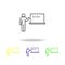 algebra teacher multicolored icons. Education Symbol Sign Pictogram can be used for web, logo, mobile app, UI, UX