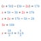 Algebraic parametric equation with one variable. Positive and negative numbers. Integer numbers. Fractions and mixed