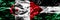 Algeria, Algerian vs Palestine, Palestinian smoke flags placed side by side. Concept and idea flags mix.