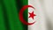 Algeria background flag waving fabric ensign - seamless loop animation video