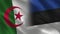 Algeria and Estonia Realistic Half Flags Together