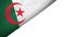 Algeria flag left side with blank copy space