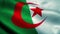 Algeria flag waving animation. Flag of Algeria waving in the wind. Sign of Algeria seamless loop animation. 4K
