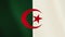 Algeria flag waving animation. Full Screen. Symbol of the country.