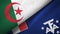 Algeria and French Southern and Antarctic Lands two flags textile cloth