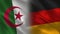 Algeria and Germany Realistic Half Flags Together