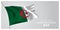 Algeria happy independence day greeting card, banner, horizontal vector illustration