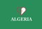 Algeria heart shape love symbol national flag country emblem