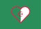 Algeria heart shape love symbol national flag country emblem