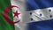 Algeria and Honduras Realistic Half Flags Together