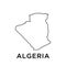 Algeria map icon vector trendy