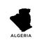 Algeria map Travel icon Education vector design illustration template