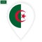 Algeria marker icon with white border