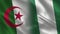 Algeria and Nigeria Realistic Half Flags Together