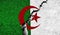 Algeria political division, crisis, conflicts concept
