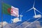 Algeria renewable energy, wind and solar energy concept with windmills and solar panels - renewable energy - industrial