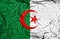 Algeria vintage flag on old crumpled paper background