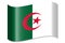 Algeria - waving country flag, shadow