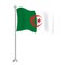 Algerian Flag. Isolated Wave Flag of Algeria Country