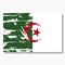 Algerian flag with scratches, vector flag of Algeria.