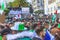 Algerians manifesting against president Abdelaziz Bouteflika