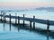 Alghero beach dock in the morning, Italy