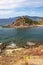 Alghero, Sardinia Italy - Panoramic view of the Cala Porticciolo gulf with Torre del Porticciolo tower in the Porto Conte Regional