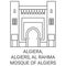 Algiera, Algiers, Al Rahma Mosque Of Algiers travel landmark vector illustration