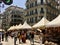 ALGIERS, ALGERIA - MAY 5, 2018: Open air souk at Didouche Mourad Street locating in French colonial side of the city of Algiers, A