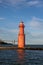 Algoma Pierhead Lighthouse Along Lake Michigan