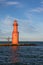 Algoma Pierhead Lighthouse Along Lake Michigan