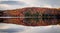 Algonquin Provincial Park, Canada with reflections of autumn trees in a lake