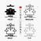 Algorithm, chart, data, diagram, flow Icon in Thin, Regular, Bold Line and Glyph Style. Vector illustration