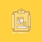 Algorithm, process, scheme, work, workflow Flat Line Filled Icon. Beautiful Logo button over yellow background for UI and UX,
