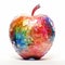 Algorithmic Art: Apple On White Background