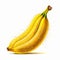 Algorithmic Art: Banana On White Background