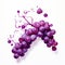 Algorithmic Art Of Grape On White Background