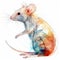 Algorithmic Art Mouse - Isolated On White Background