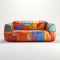 Algorithmic Art Sectional Sofa On White Background