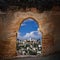 Alhambra arch and Albaicin Granada mounted