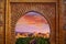 Alhambra arch Granada illustration mount