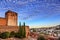 Alhambra Morning Sky Granada Cityscape Churches Andalusia Spain