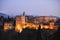 Alhambra palace at dusk, Granada, Spain