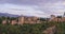 Alhambra palace on top of the hill timelapse, Granada, Andalucia, Spain