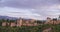 Alhambra palace on top of the hill timelapse, Granada, Andalucia, Spain