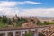 Alhambra. View on Alcazaba, mountains and old city. UNESCO heritage site. Granada, Andalusia, Spain