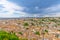 Alhambra. A views of the old city and the mountains from the observation deck of Alcazaba. Granada, Andalusia, Spain