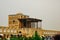 Ali Qapu Palace in Esfahan, Iran, golden hour, under restoration