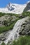 Alibek waterfall. Dombay mountains