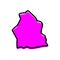 The Alibori state map illustration of Benin country